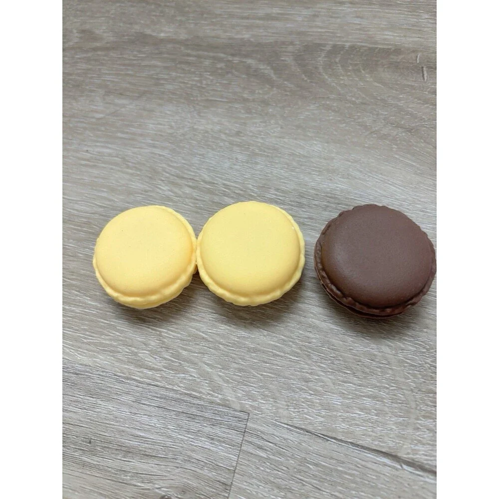 3pc Toy Macarons Play Food Set Doll Accessories Pretend Kitchen Bakery Fake Food
